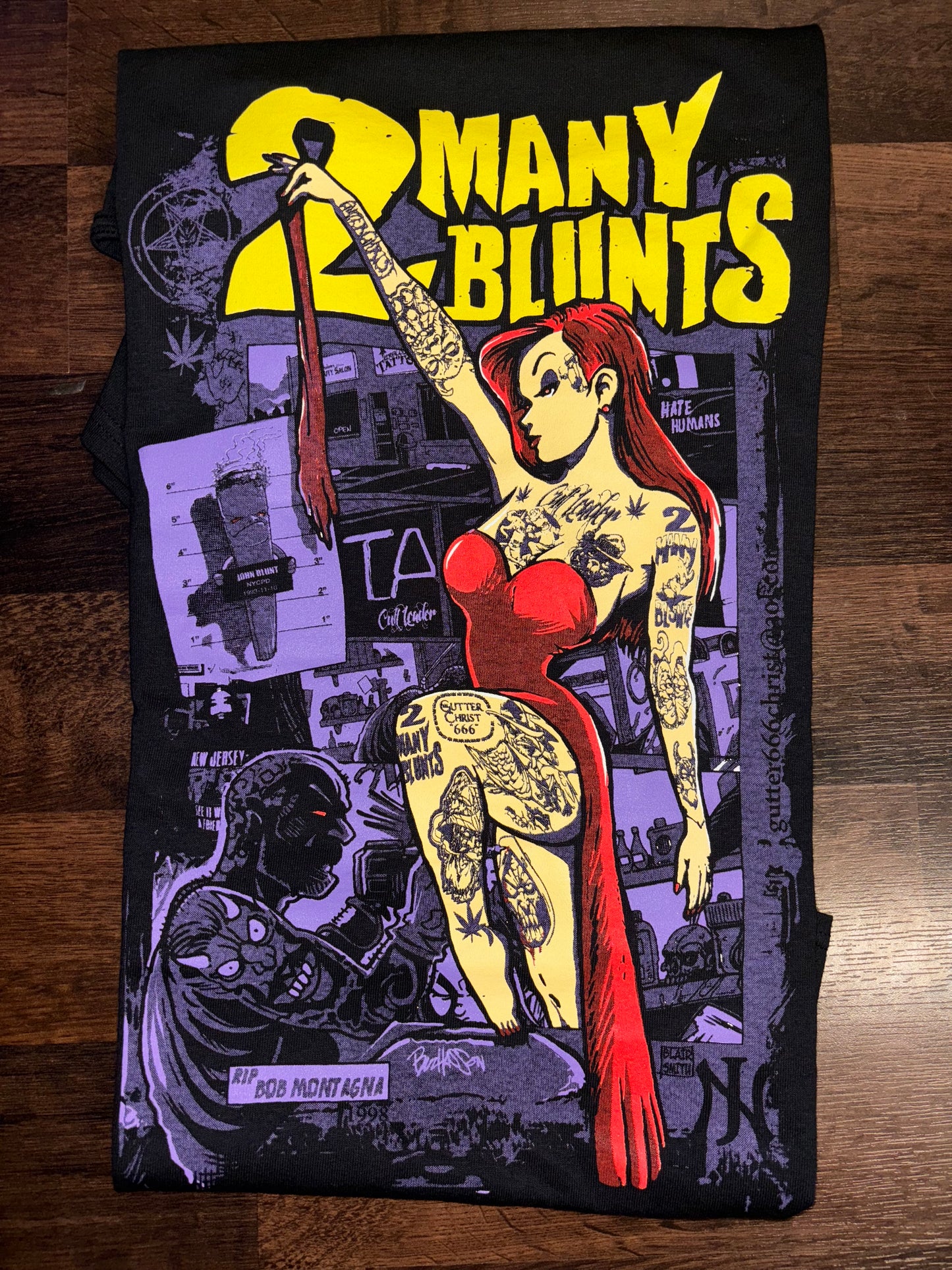 2 Many Blunts Jessica Tattoo T-Shirt